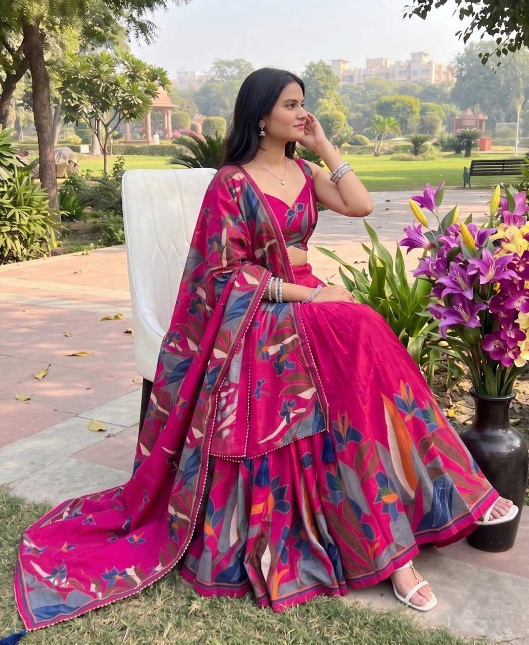 Tussar Silk Fancy Lehenga