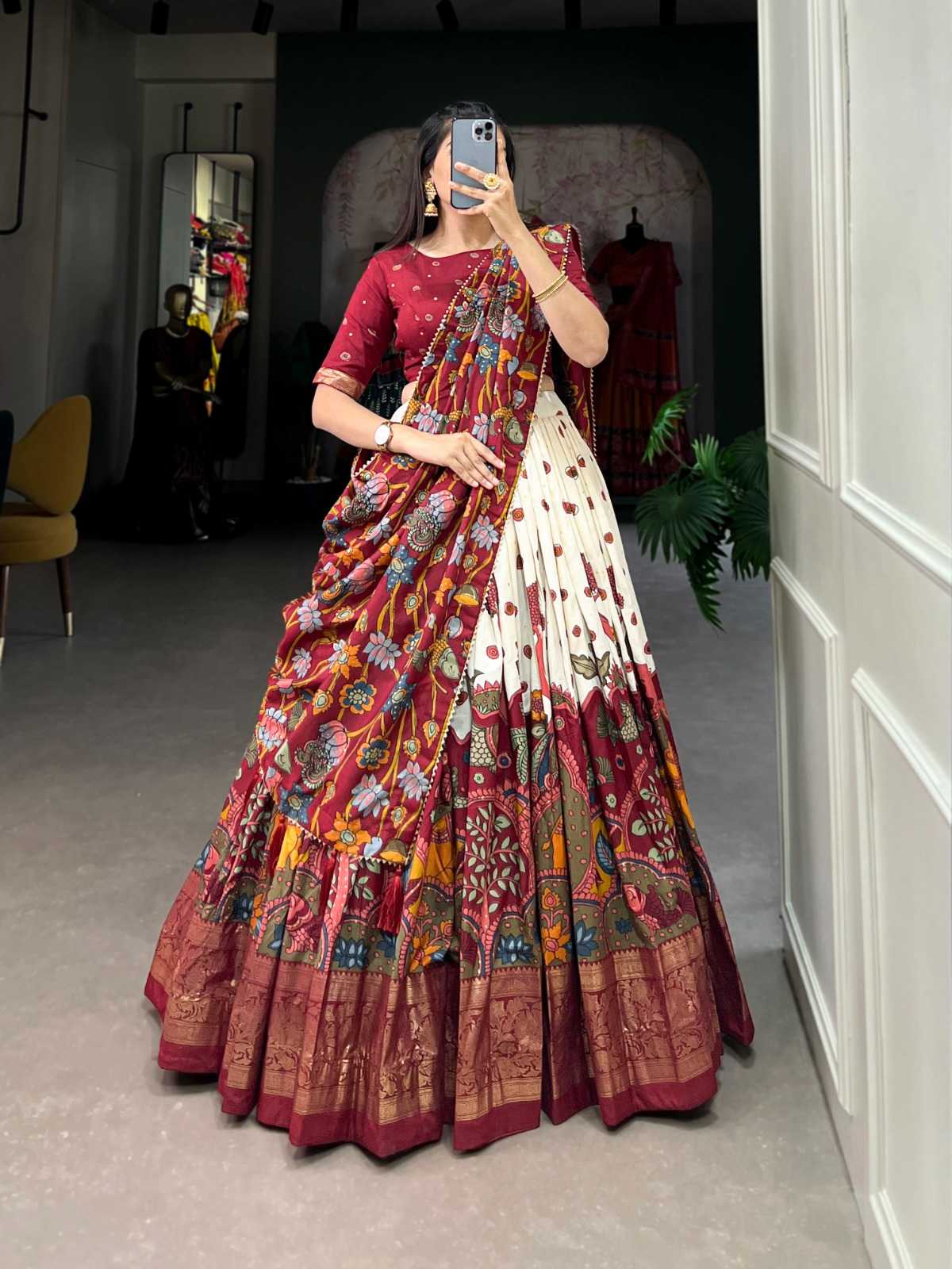 Tussar Silk Designer Lehenga