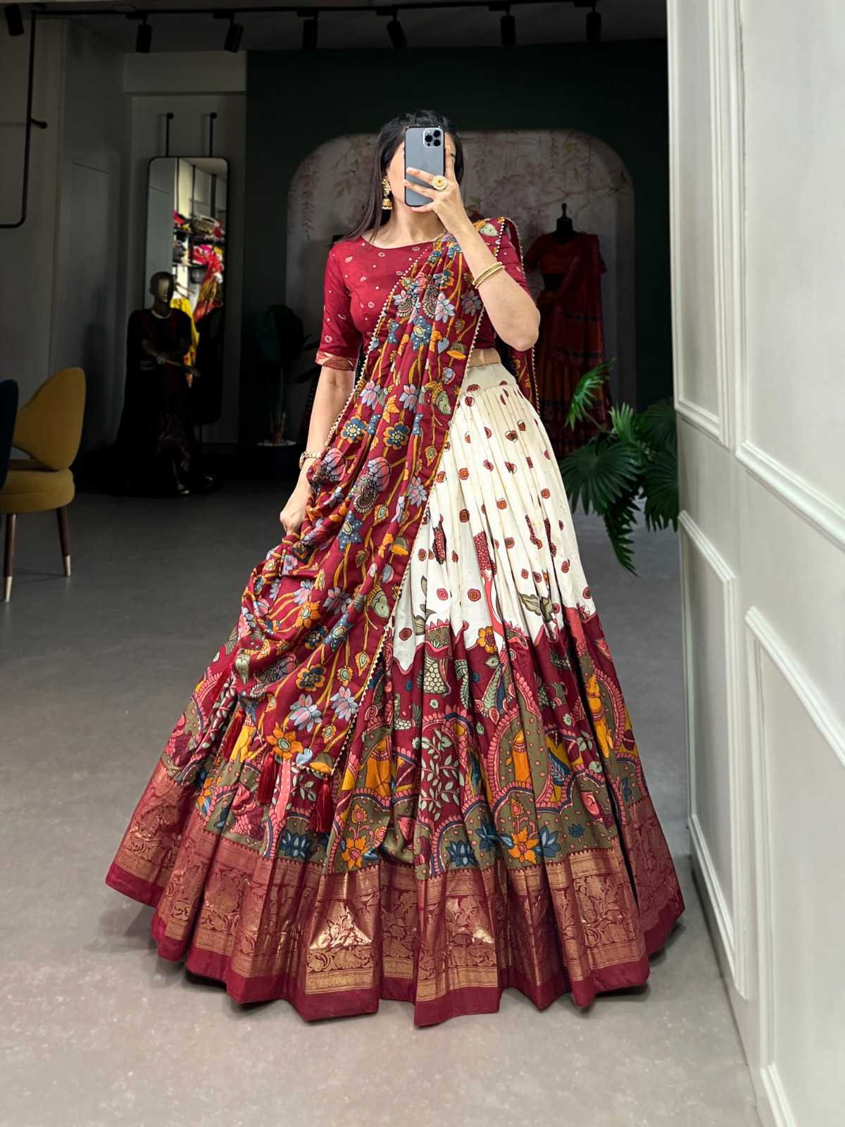 Tussar Silk Designer Lehenga