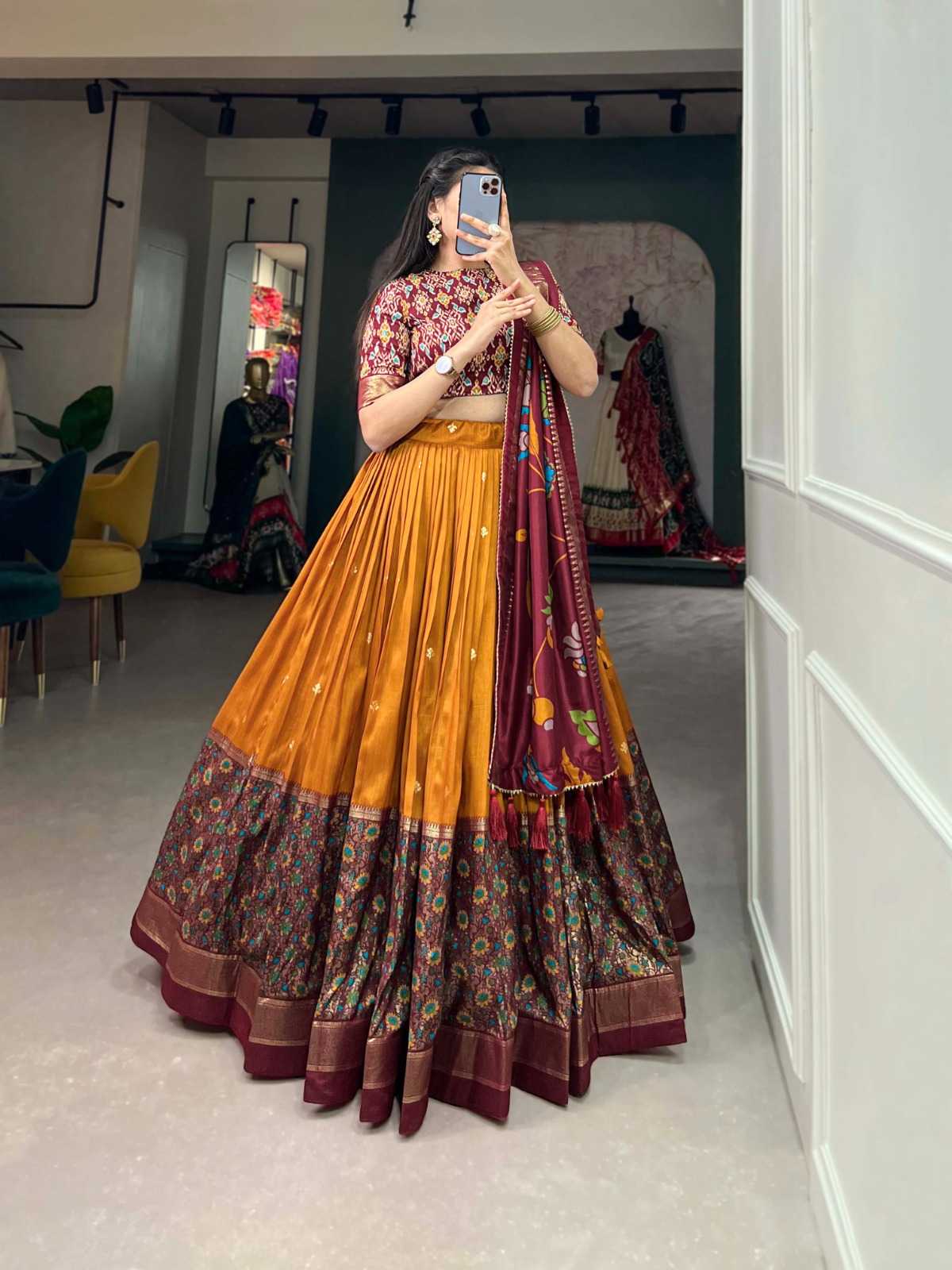 Tussar Silk Designer Lehenga