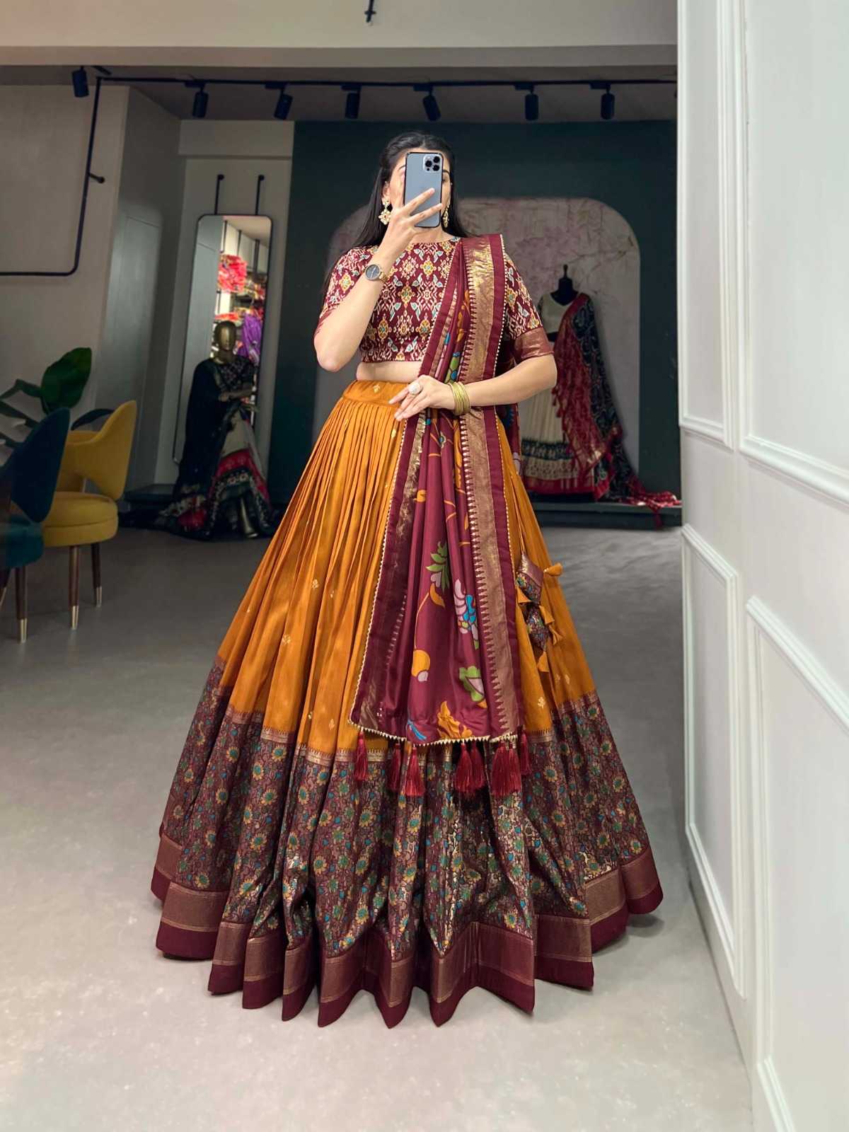 Tussar Silk Designer Lehenga