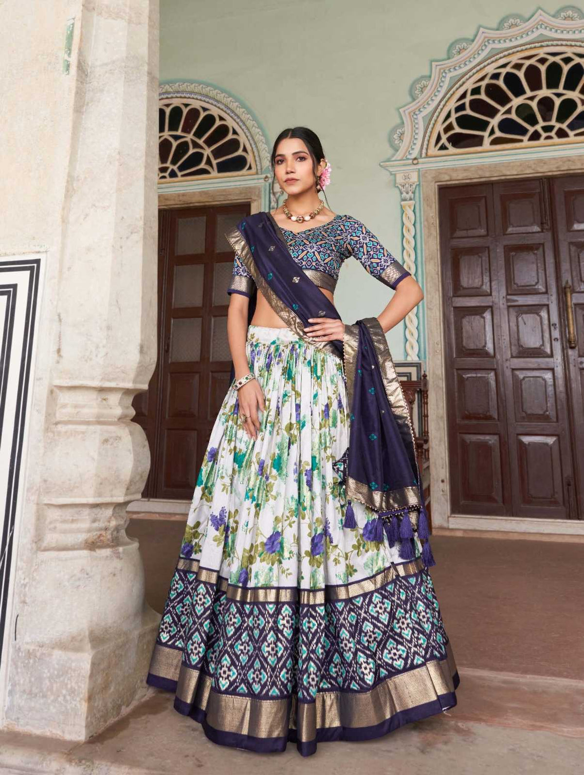Falguni Tussar Silk Traditional Lehenga