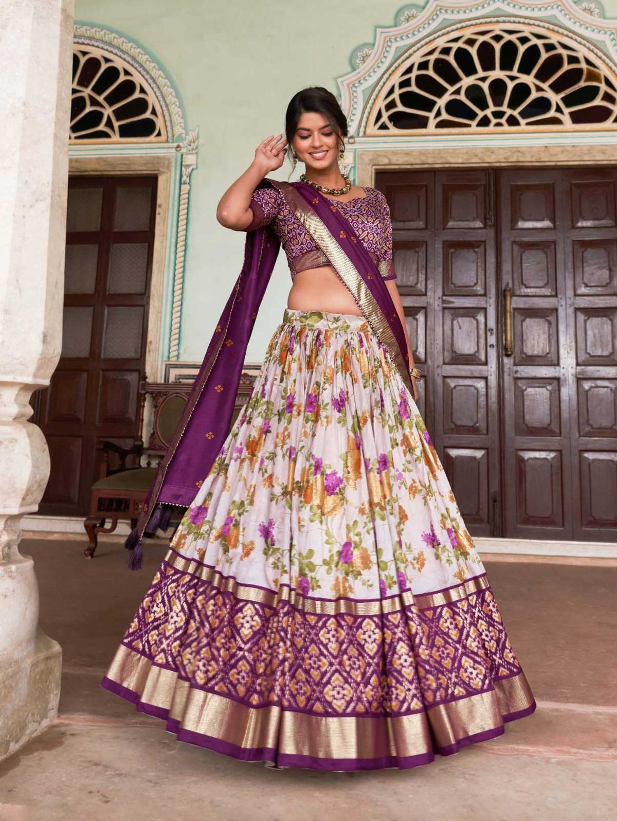 Falguni Tussar Silk Traditional Lehenga