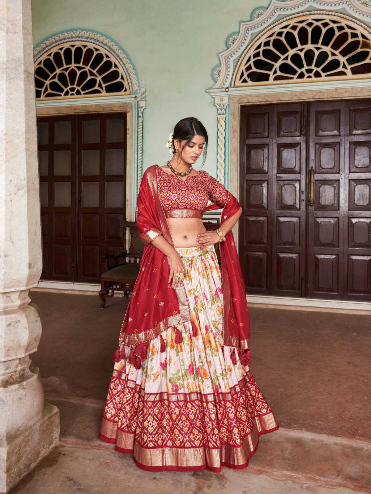 Falguni Tussar Silk Traditional Lehenga