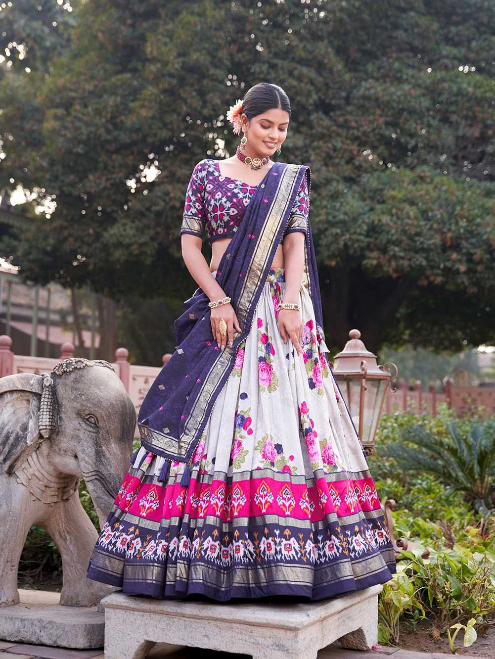 Kimaya Tussar Silk Designer Lehenga