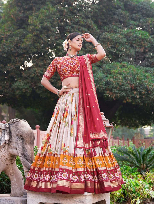 Kimaya Tussar Silk Designer Lehenga