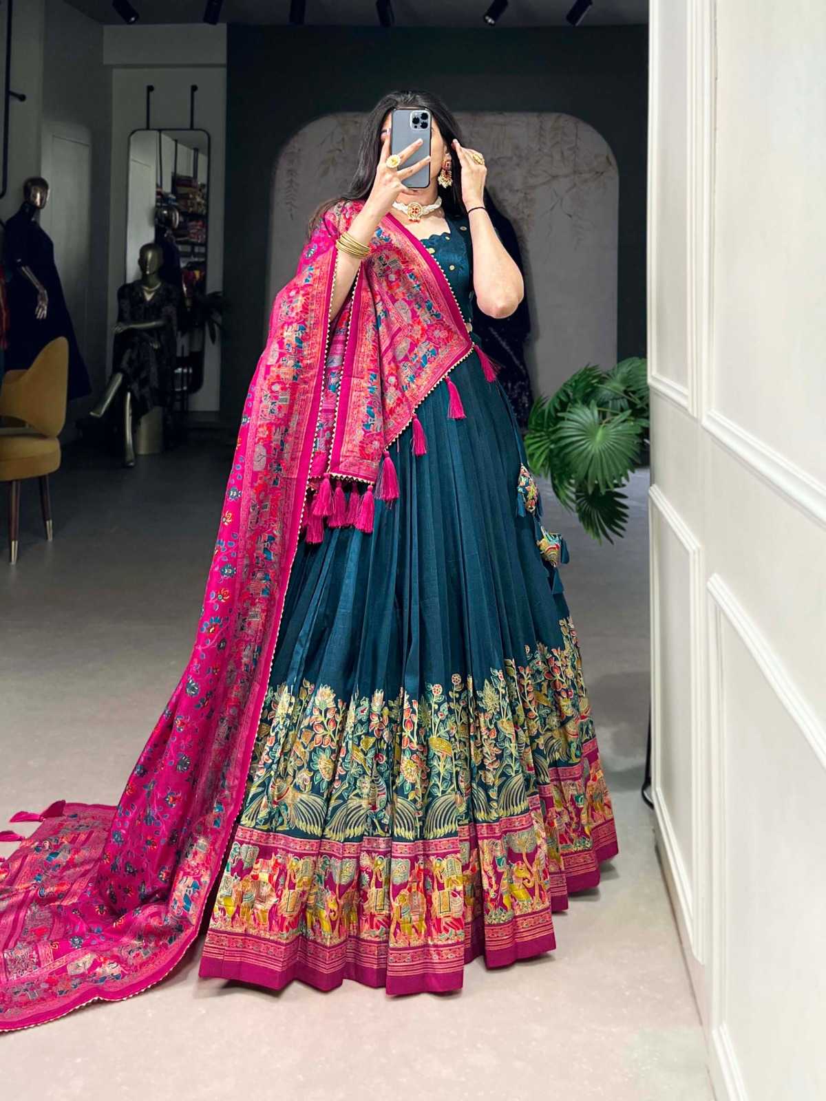 Tussar Silk Fancy Lehenga