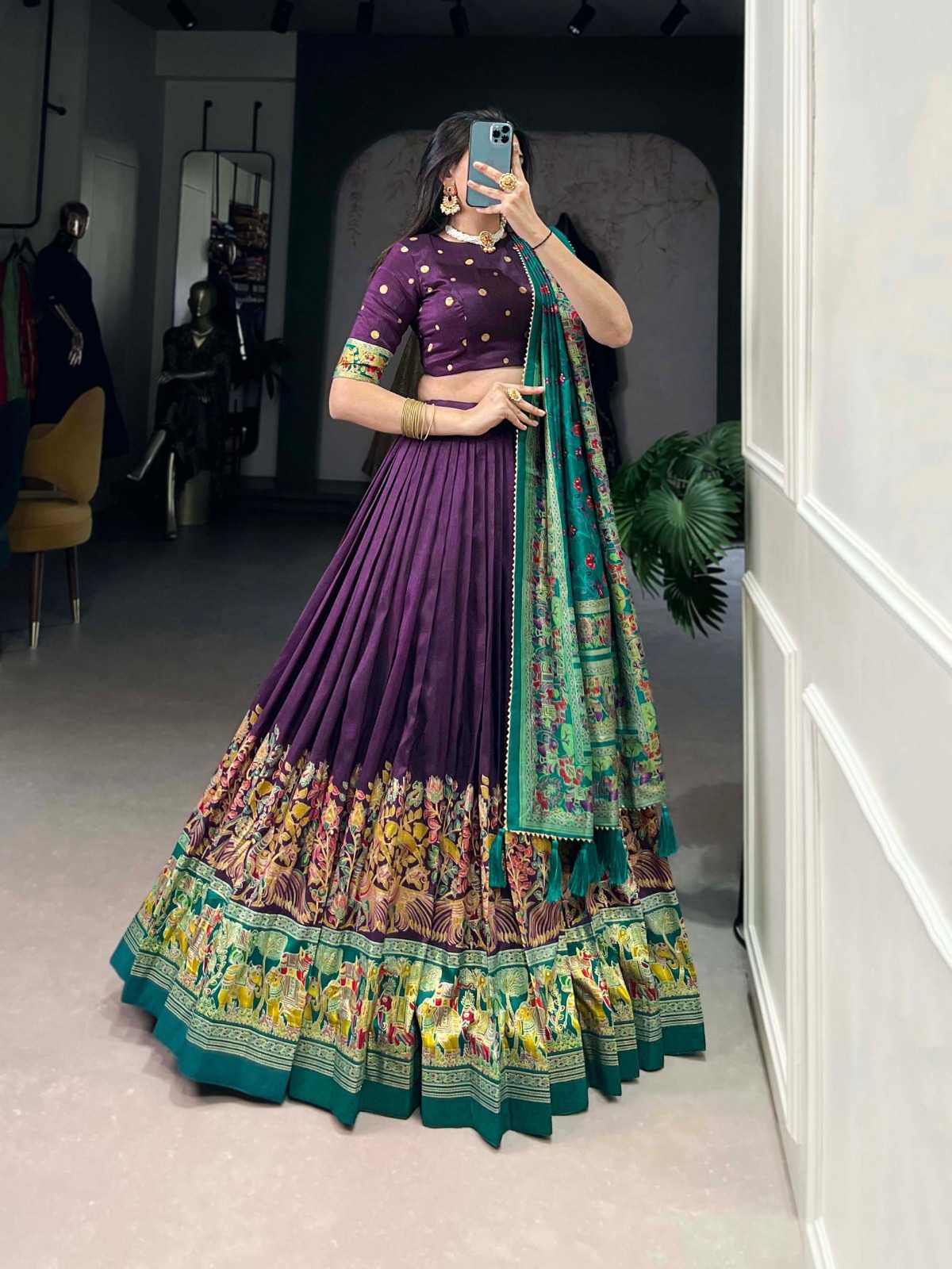 Tussar Silk Fancy Lehenga