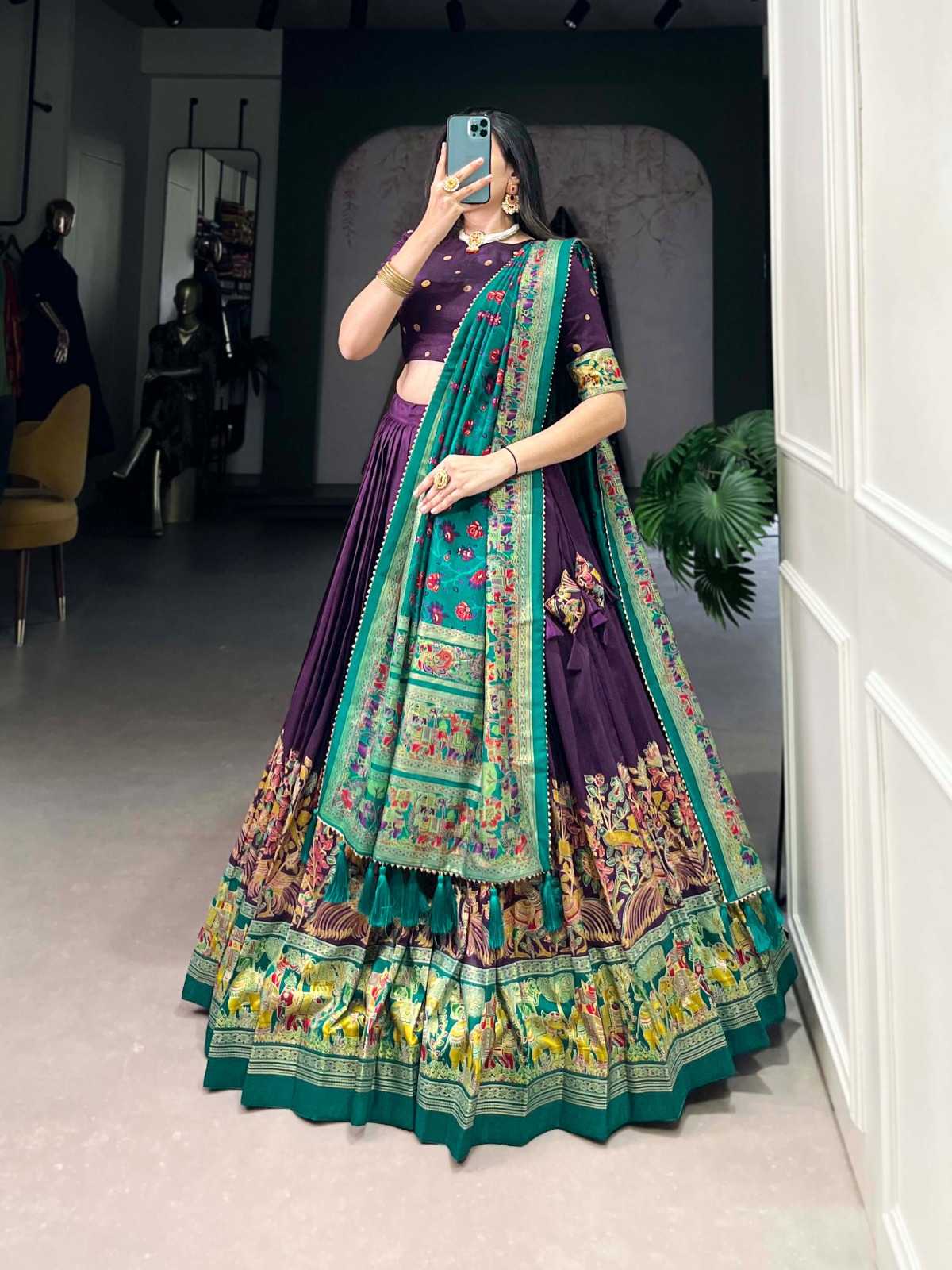 Tussar Silk Fancy Lehenga