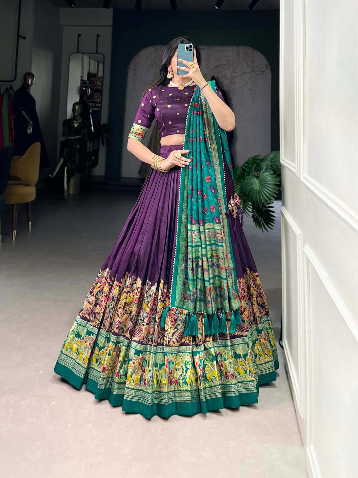 Tussar Silk Fancy Lehenga