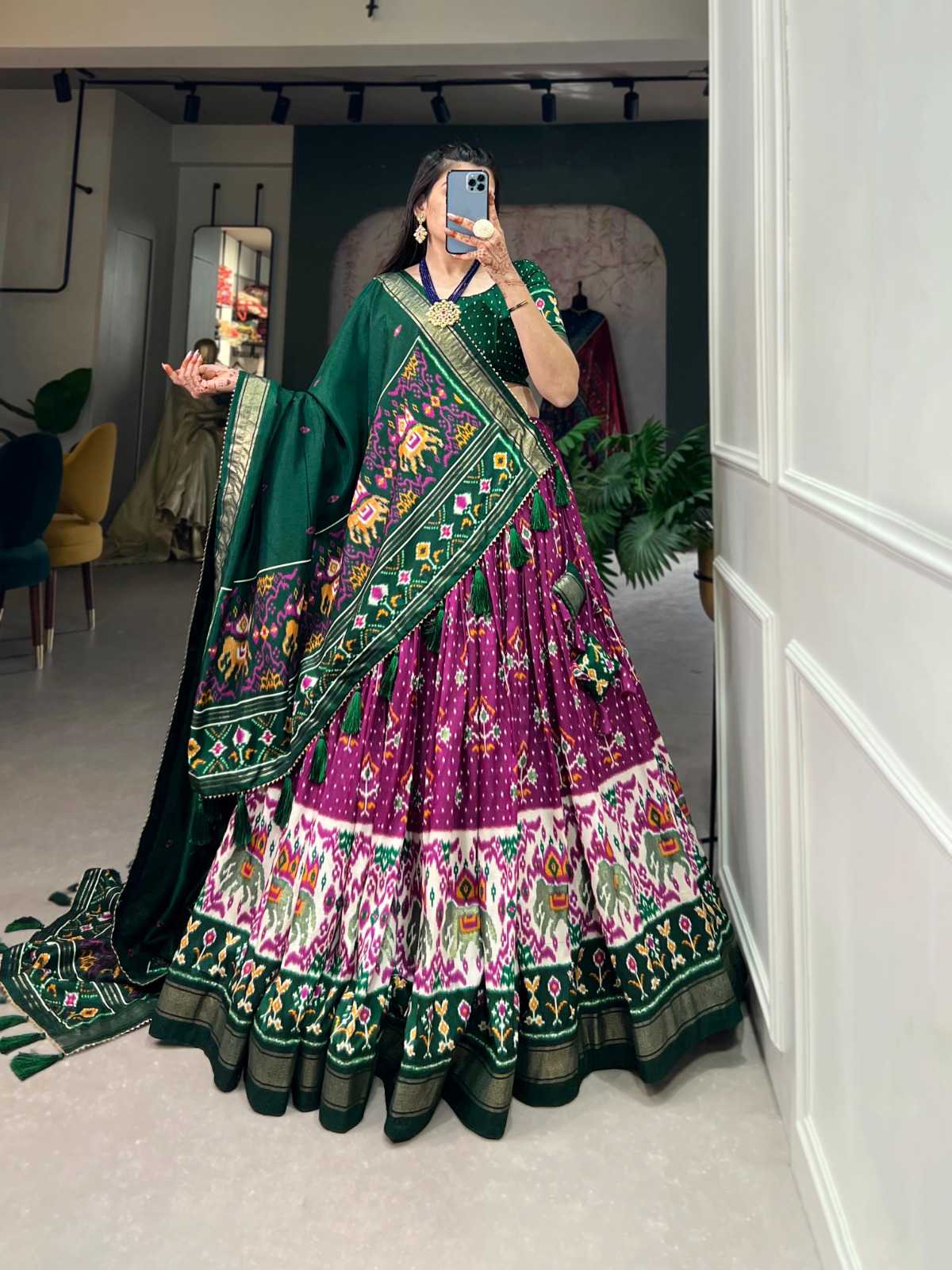 Tussar Silk Designer Lehenga