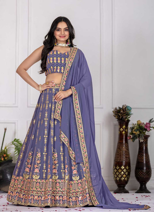 Puja Tussar Silk Designer Lehenga
