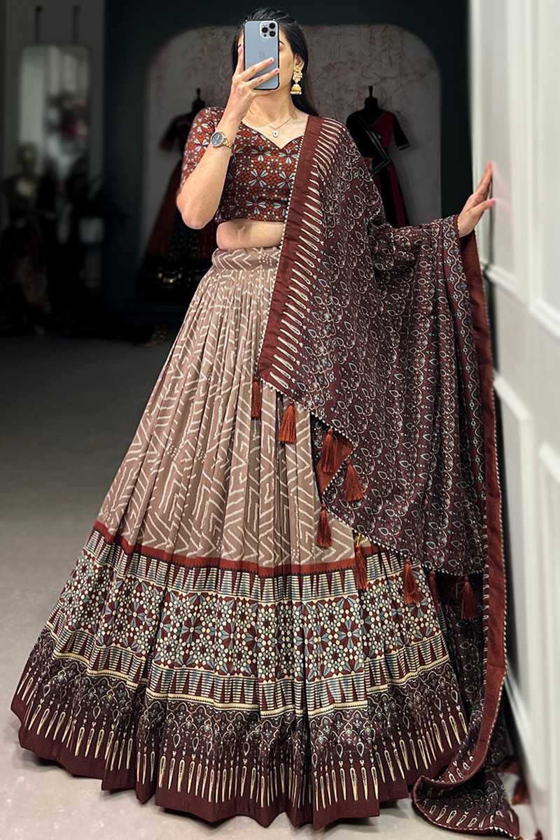 Tussar Silk Designer Lehenga