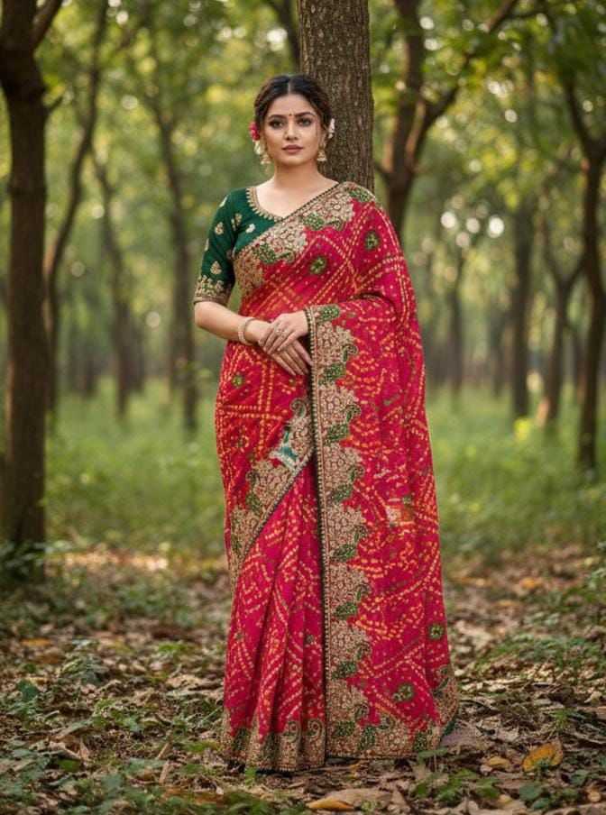 Embroidered Saree