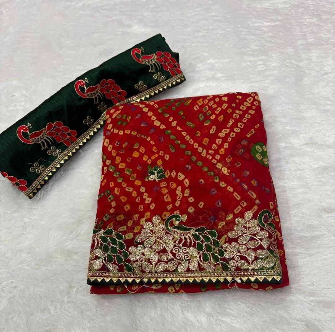 Embroidered Saree