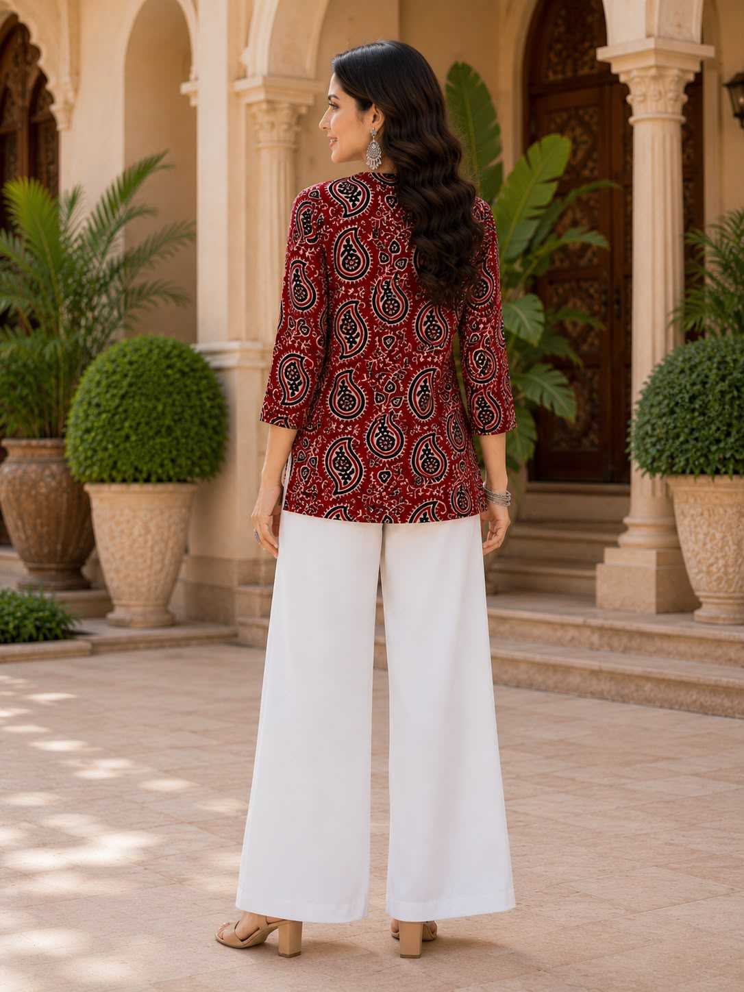 Maroon Mango Rayon Co-ord Set