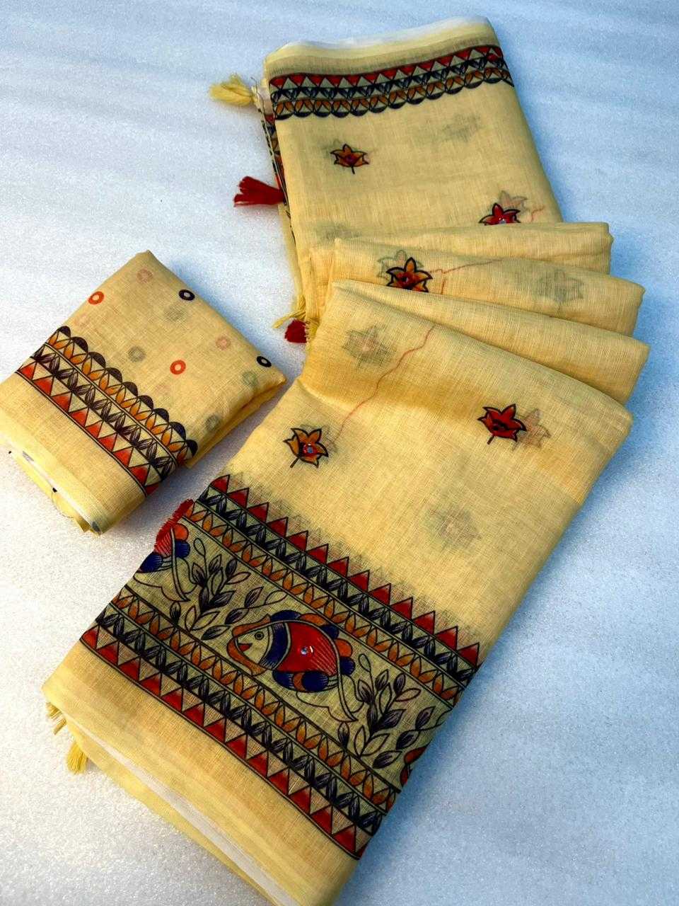 Soft Cotton Printed Saree