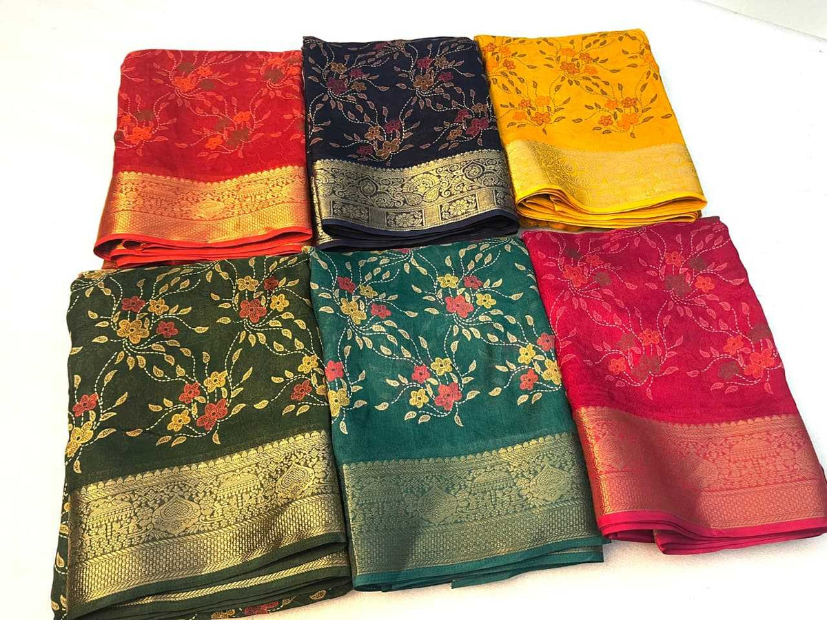 Asahi Premium Georgette Designer Saree