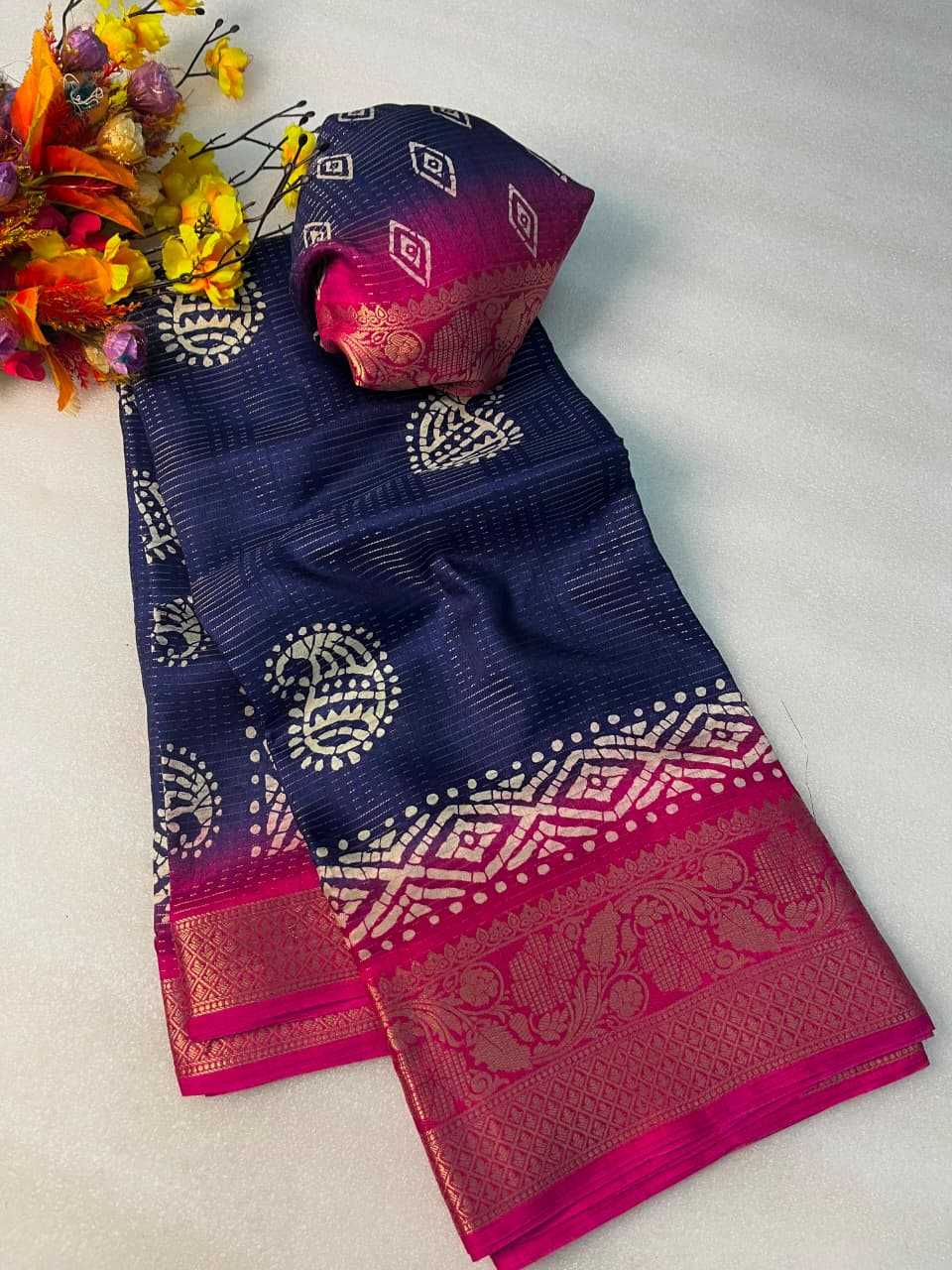 Dola Silk Kalamkari Saree