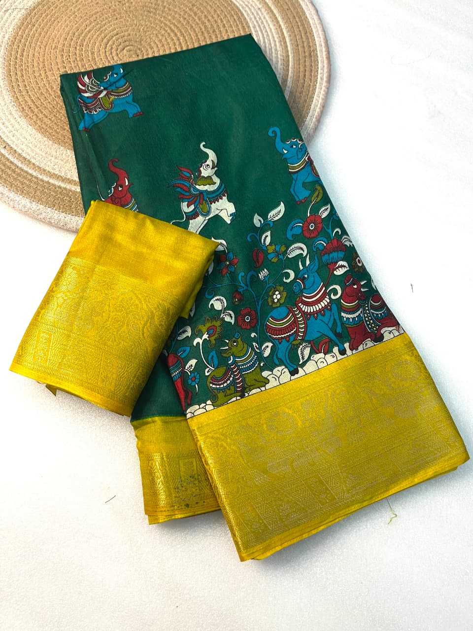 Dola Silk Kalamkari Saree