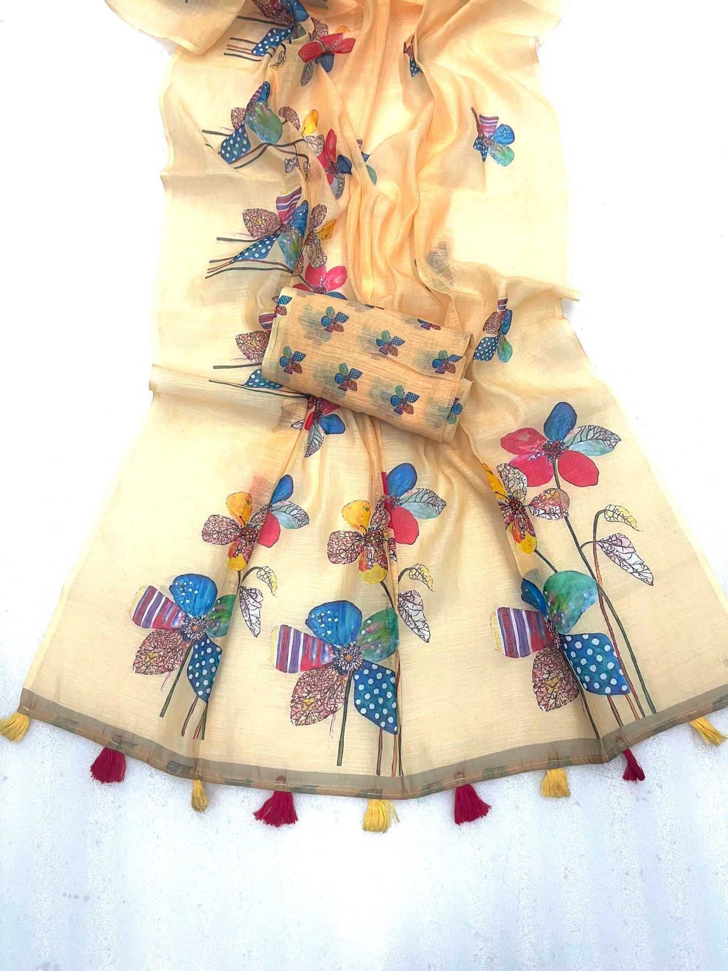 Linen Fancy Saree
