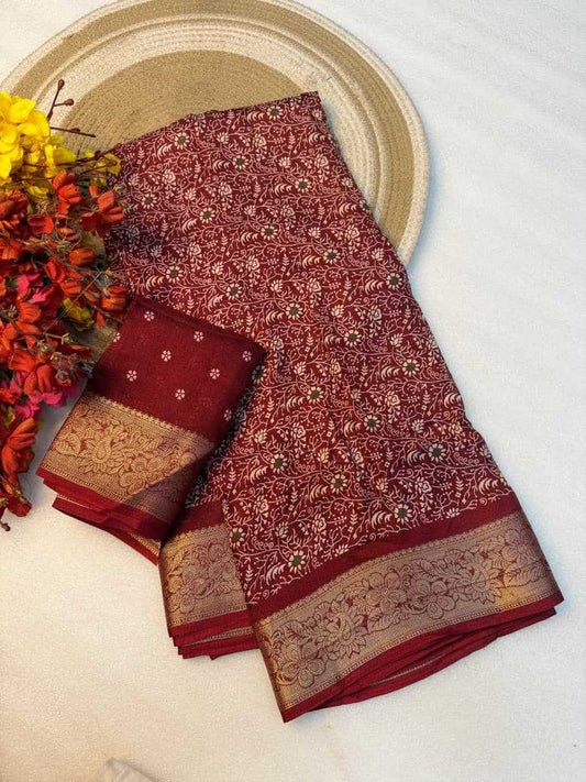 Kaira Premium Georgette Ready To Wear Saree in Red