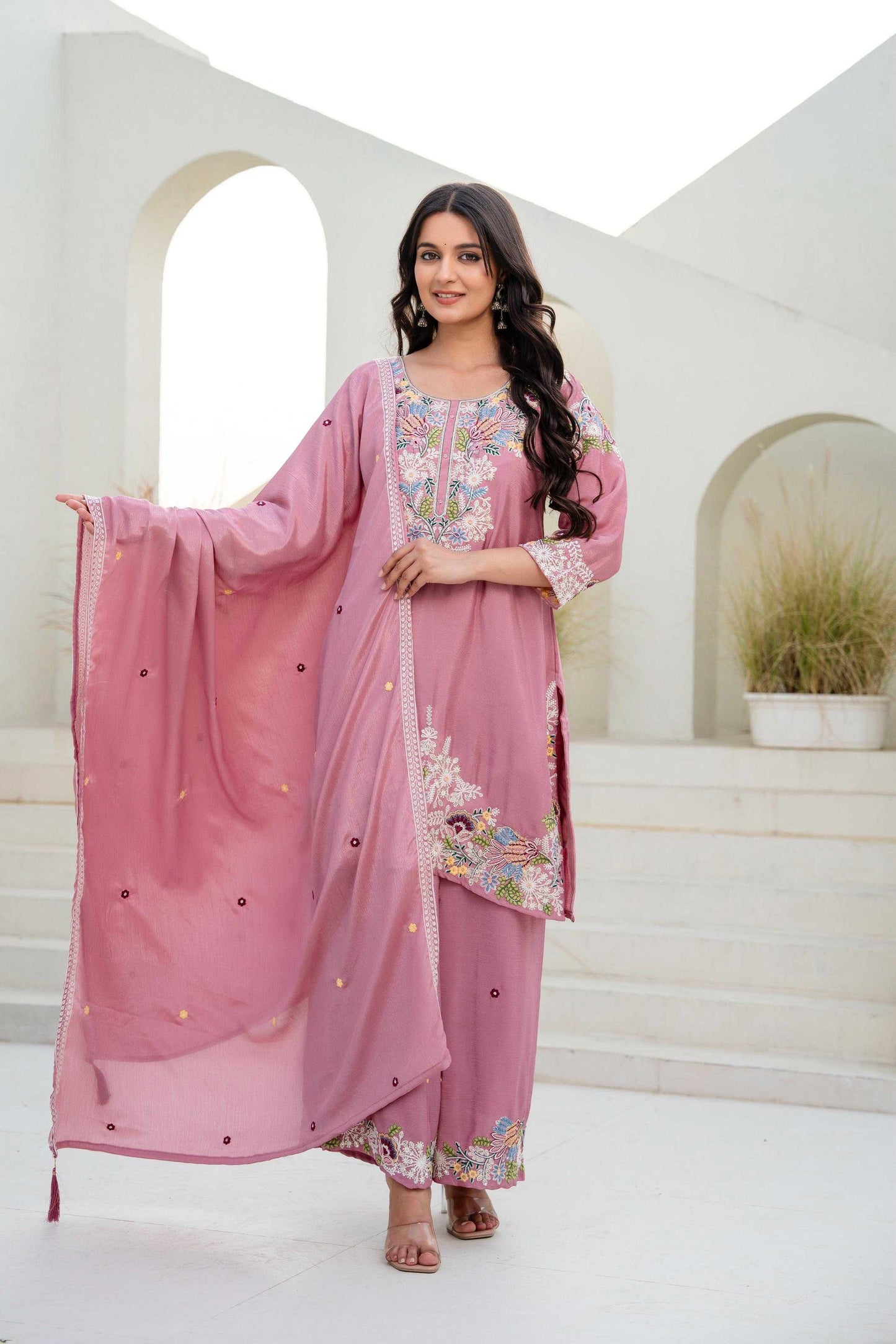 Cotton Embroidery Suit