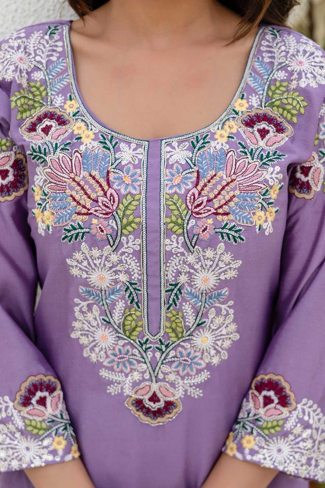 Cotton Embroidery Suit