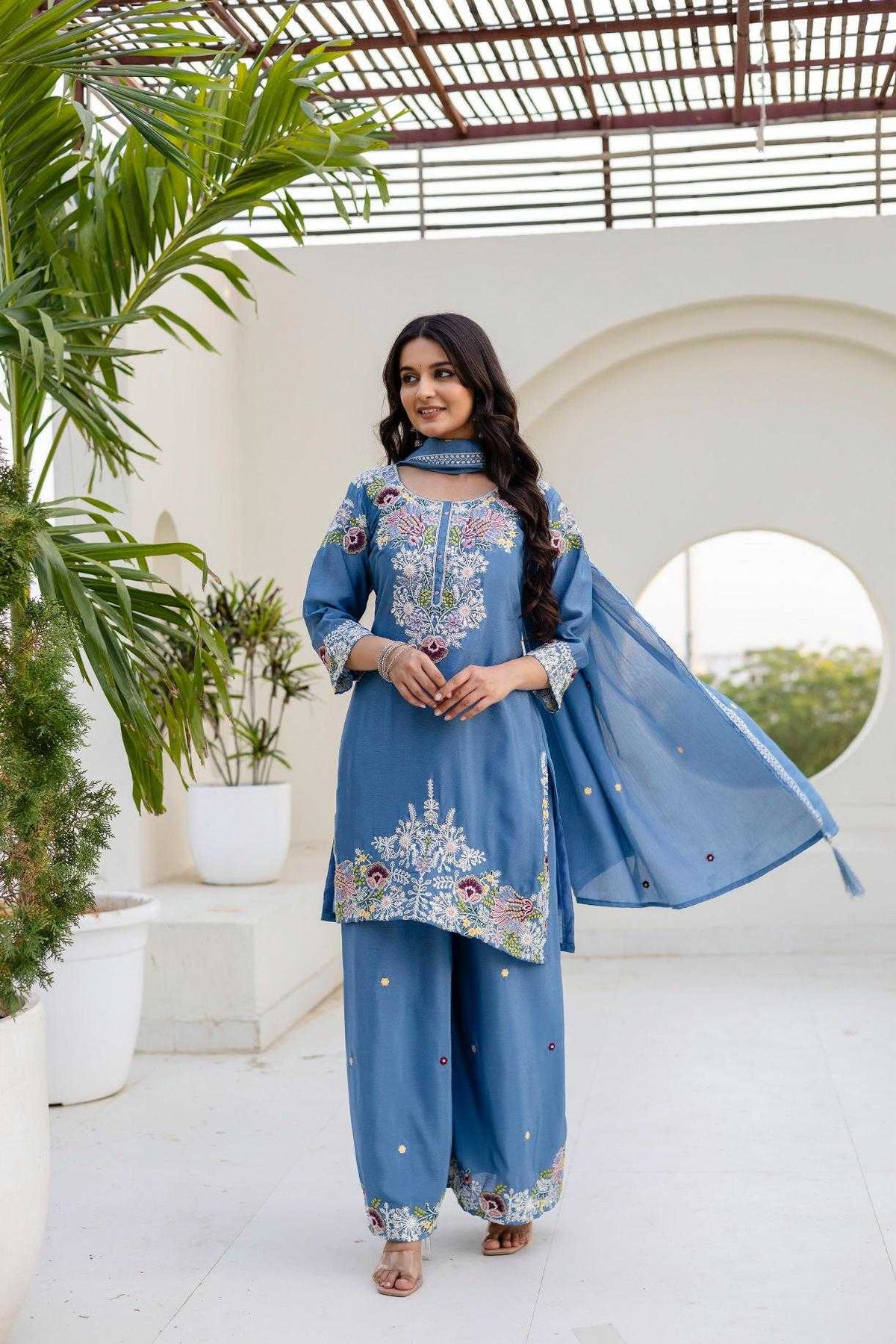 Cotton Embroidery Suit
