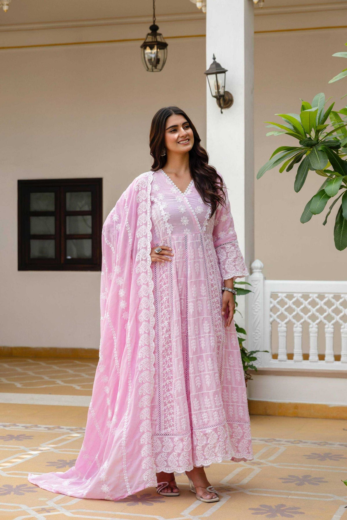 Muslin Cotton Wedding Gown