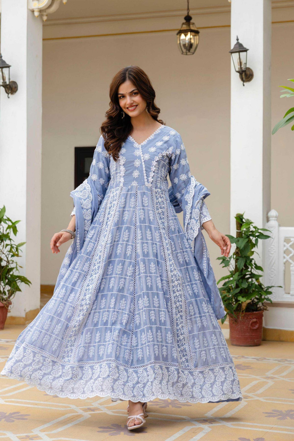 Muslin Cotton Wedding Gown