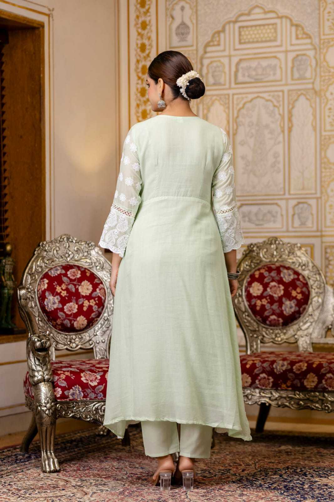 Pure Cotton Embroidered Gown