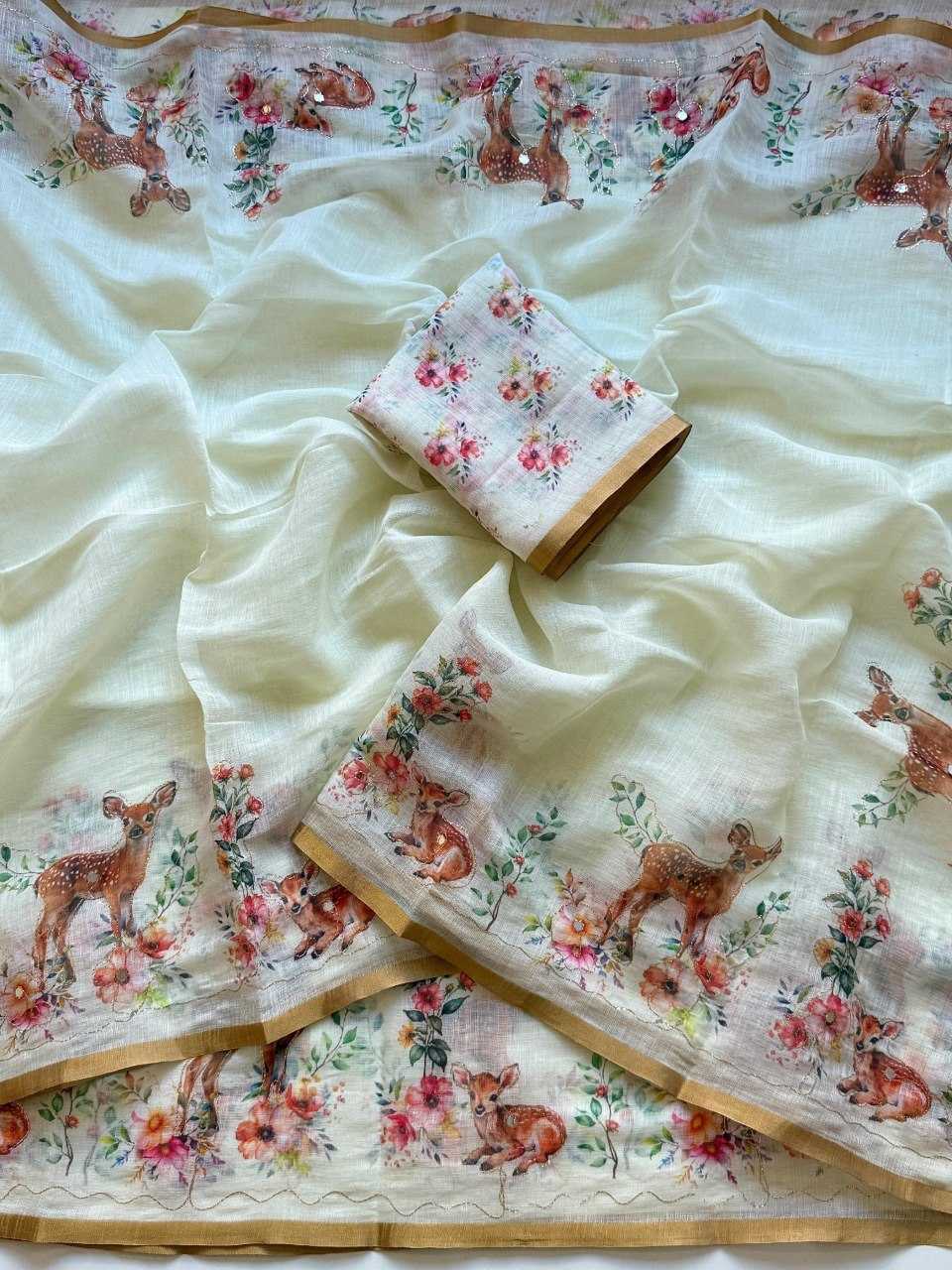 Soft Cotton Printed Saree