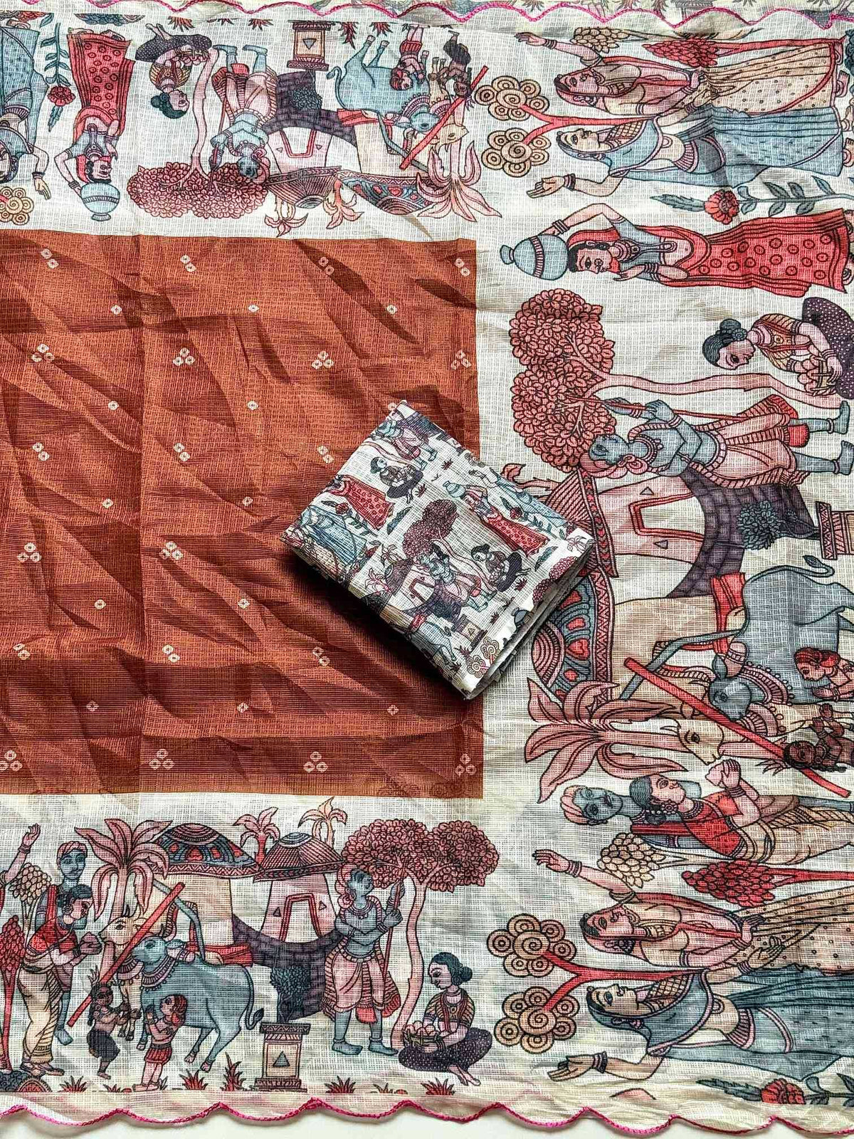 Aarna Kota Checks Printed Saree