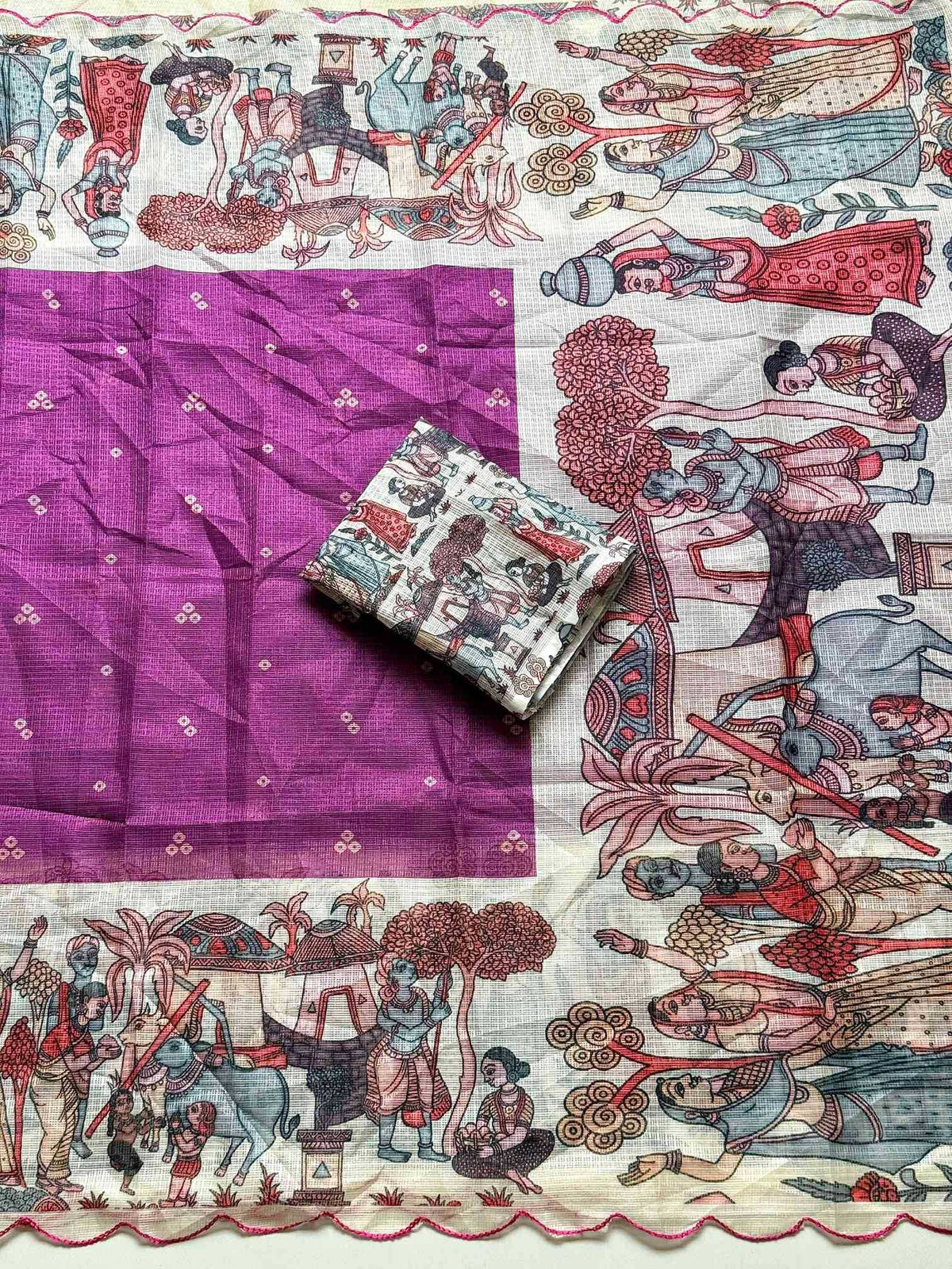 Aarna Kota Checks Printed Saree