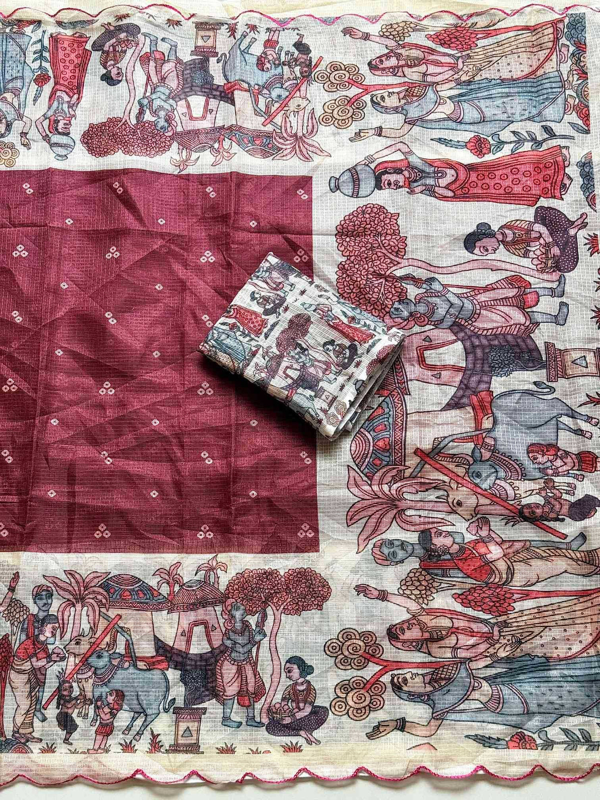 Aarna Kota Checks Printed Saree