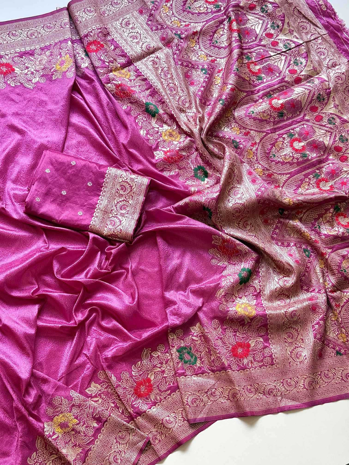 Anaya Premium Georgette Designer Saree in Hit Pink