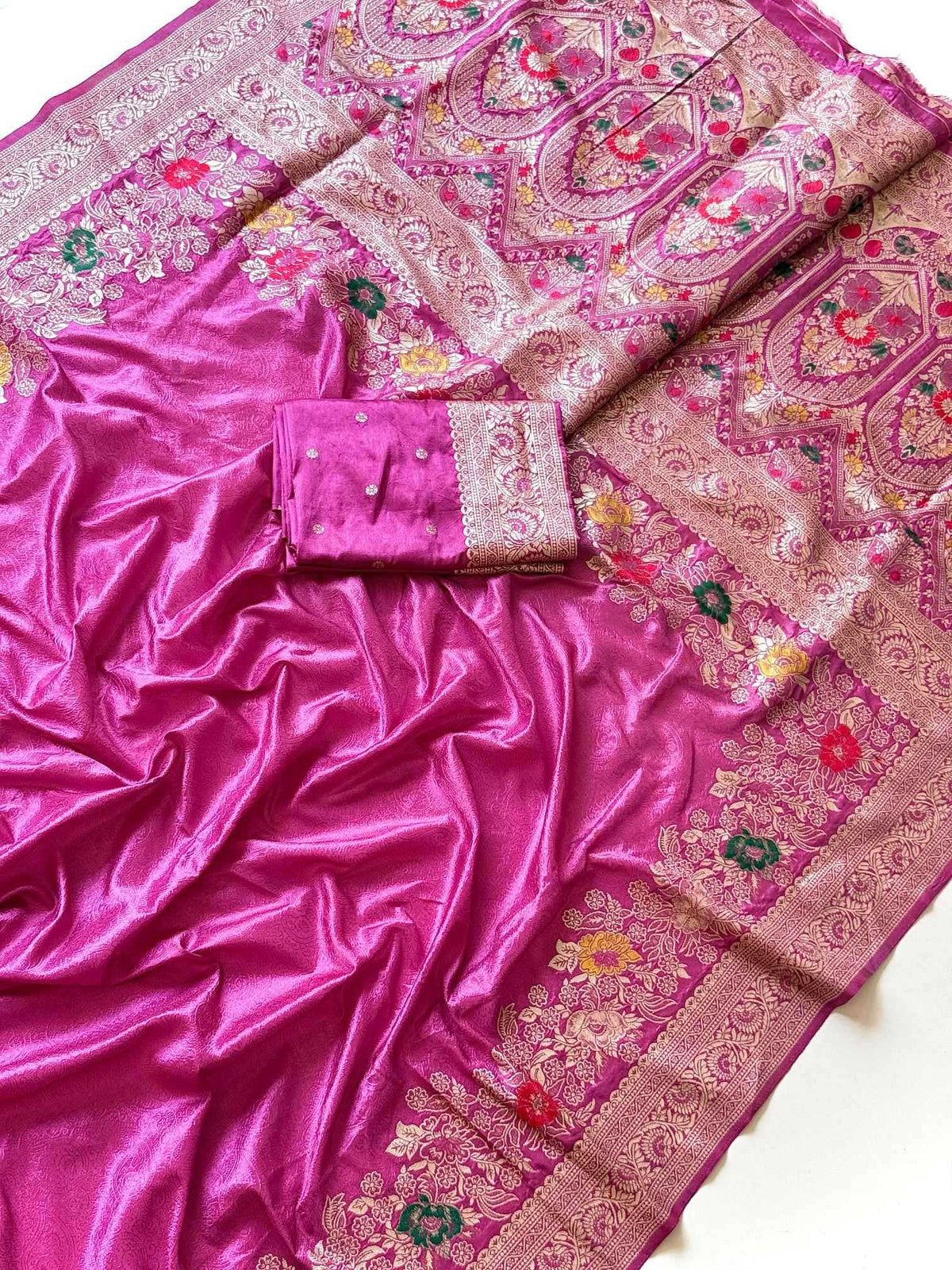 Anaya Premium Georgette Designer Saree in Hit Pink