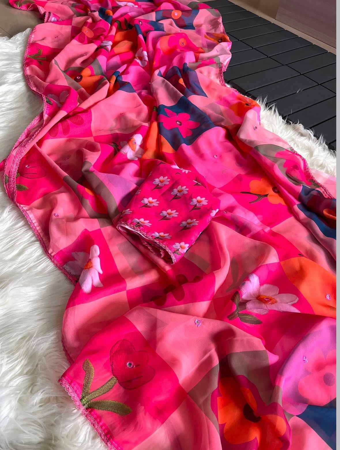 Avani Premium Georgette Printed Saree