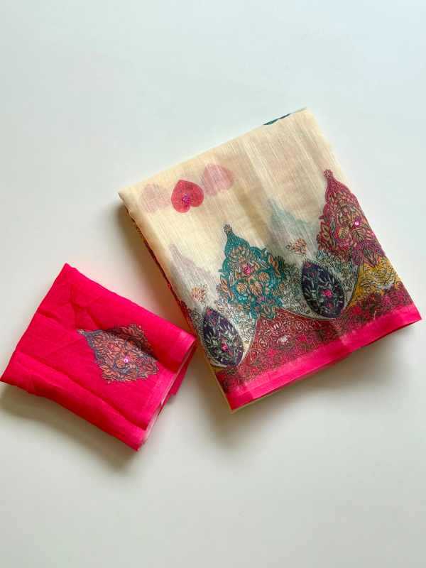 Soft Cotton Printed Saree