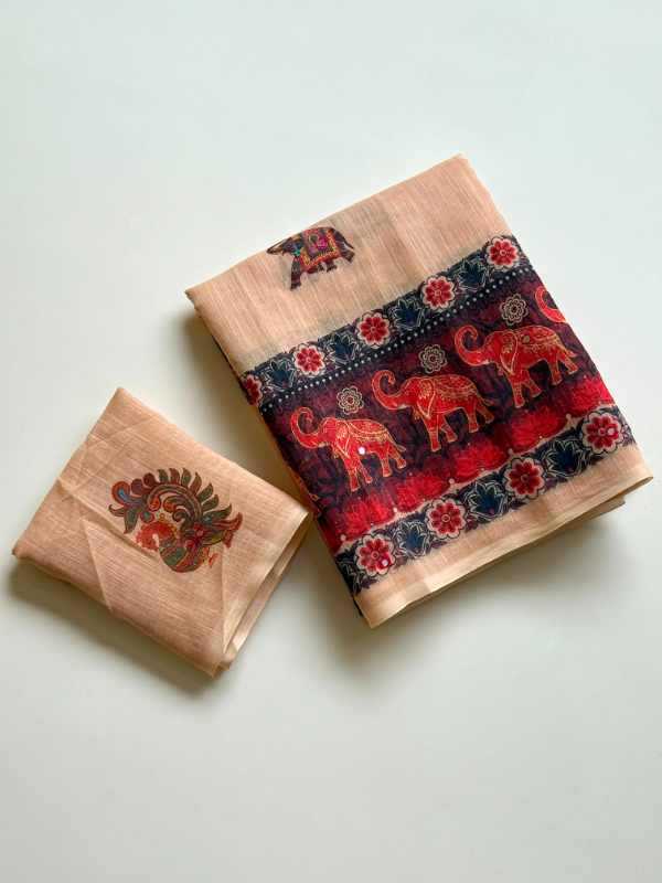 Soft Cotton Printed Saree