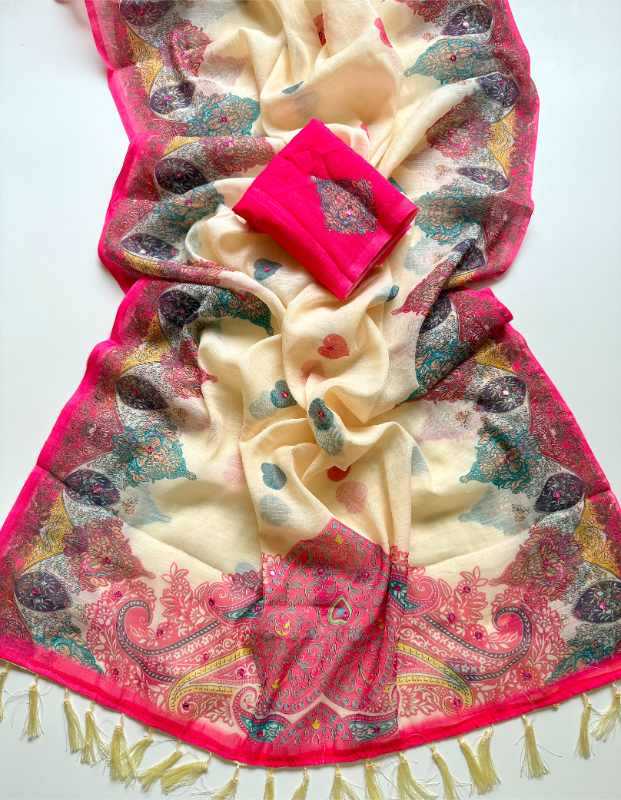 Soft Cotton Printed Saree