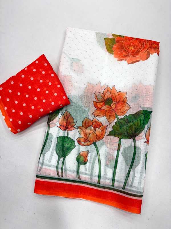 Soft Cotton Designer Saree