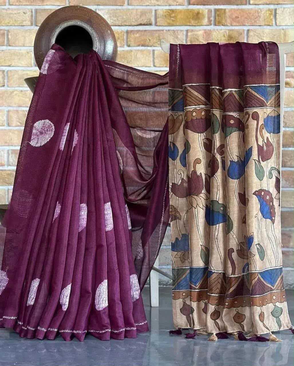 Diya Linen Printed Saree