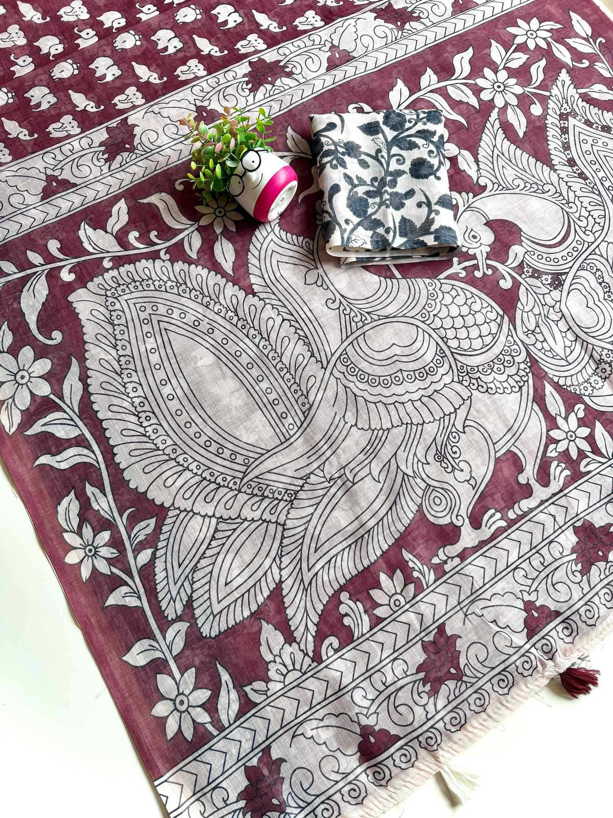 Diya Soft Cotton Designer Saree