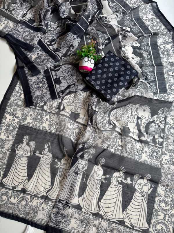 Cotton Linen Saree