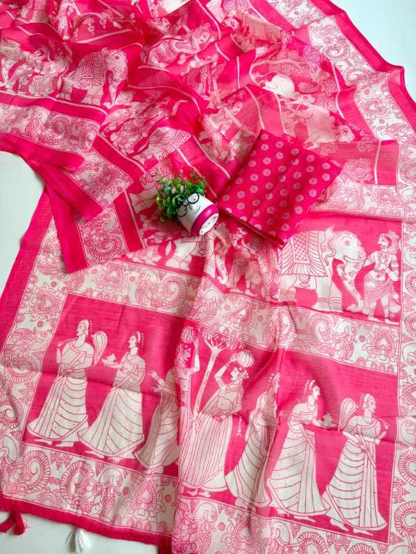 Cotton Linen Saree