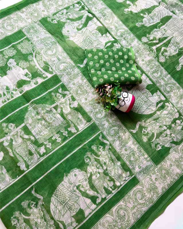 Cotton Linen Saree