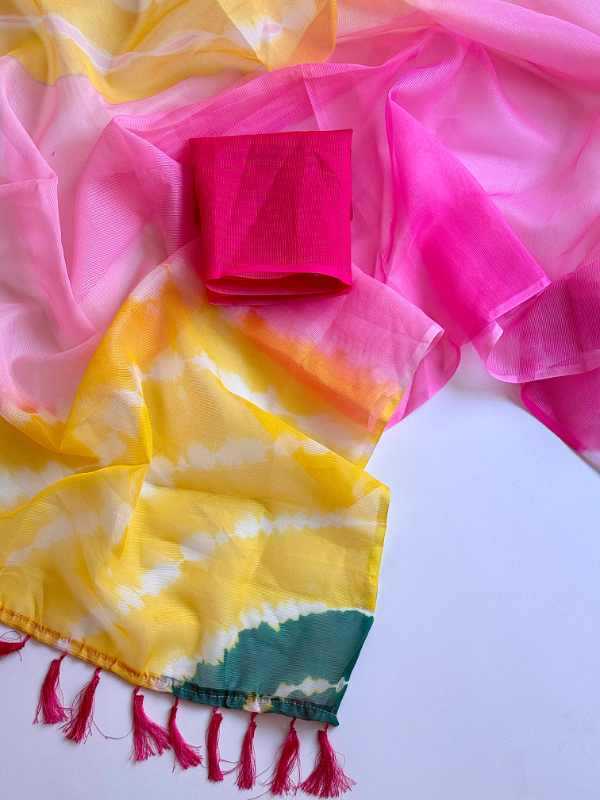 Bandhani Bandhej Saree