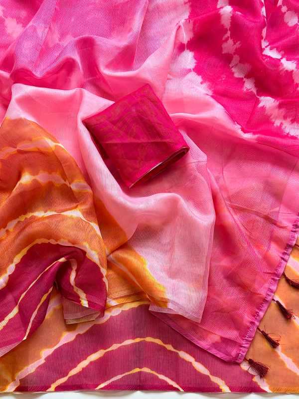 Bandhani Bandhej Saree